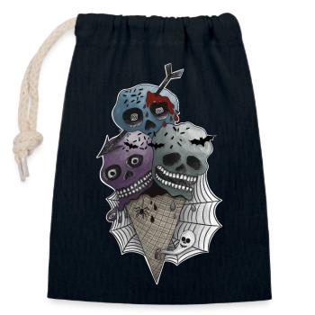 GothICECream Deluxe - Verschließbarer Geschenkbeutel aus Baumwolle (14x20cm) - Navy - Vorne