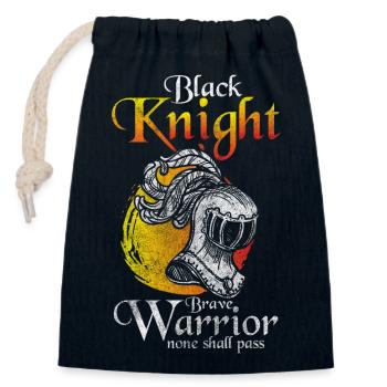 Sword, Dragon, Templar, Nobility - Closable cotton gift bag (14x20cm) - navy - Front
