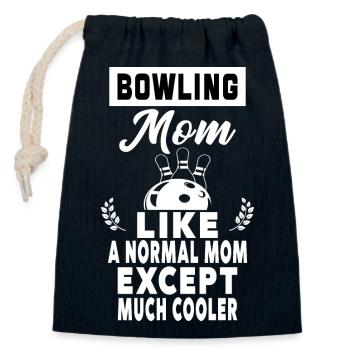 Bowling-Mama wie eine normale Mutter, außer Mama - Verschließbarer Geschenkbeutel aus Baumwolle (14x20cm) - Navy - Vorne