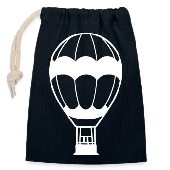 Luftballon - Verschließbarer Geschenkbeutel aus Baumwolle (14x20cm) - Navy - Vorne