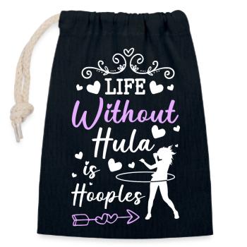 Hulahoop Sport Abnehmen Fit - Verschließbarer Geschenkbeutel aus Baumwolle (14x20cm) - Navy - Vorne