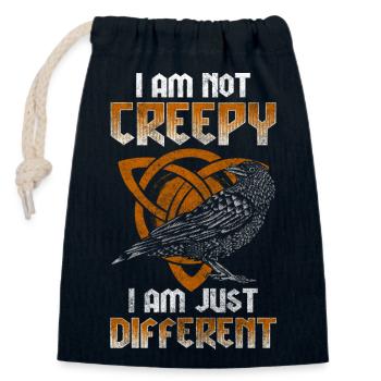 Crow Soul Rune - Closable cotton gift bag (14x20cm) - navy - Front
