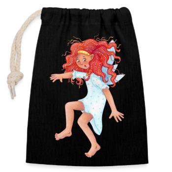 Elven Spell - Closable cotton gift bag (14x20cm) - black - Front
