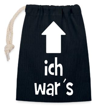 It was me - I'm to blame - guilty - Closable cotton gift bag (14x20cm) - navy - Front