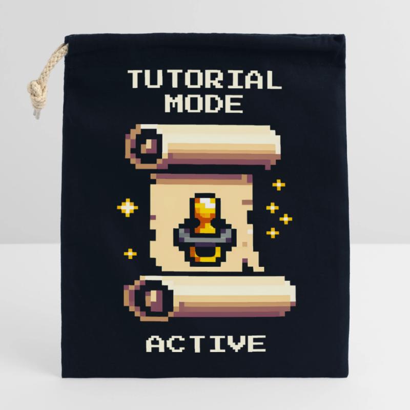 Tutorial Mode Active | Parents at the learning level Closable cotton gift bag (14x20cm)