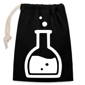 Magie Trank Flasche RPG - Verschließbarer Geschenkbeutel aus Baumwolle (14x20cm) - Schwarz - Vorne