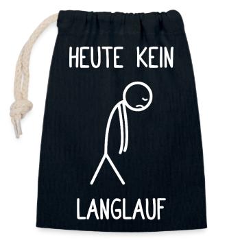 Heute kein Langlauf lustiges Apres Ski Skifahrer - Verschließbarer Geschenkbeutel aus Baumwolle (14x20cm) - Navy - Vorne