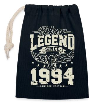 Biker legend since 1994 - Closable cotton gift bag (14x20cm) - navy - Front