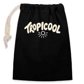 TROPICOOL – la sensation d’été à l’état pur - Sac cadeau en coton avec cordon (14 x 20 cm) - noir - Devant