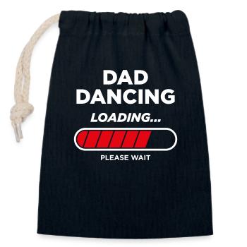 Papa tanzen Loading - Verschließbarer Geschenkbeutel aus Baumwolle (14x20cm) - Navy - Vorne
