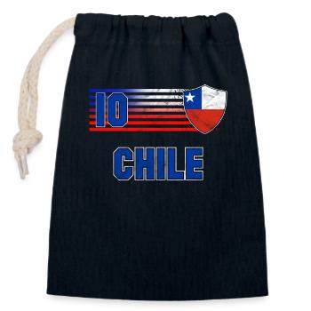 Chili - Sac cadeau en coton avec cordon (14 x 20 cm) - bleu marine - Devant