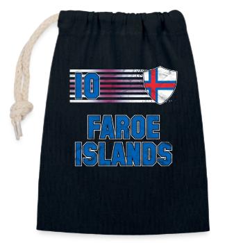 Faroe Islands - Closable cotton gift bag (14x20cm) - navy - Front