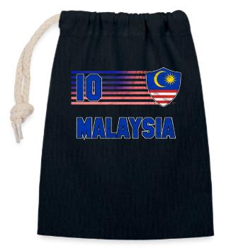 Malaysia - Closable cotton gift bag (14x20cm) - navy - Front