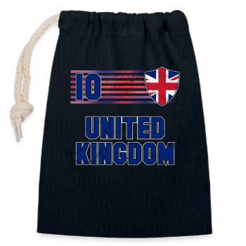 United Kingdom - Closable cotton gift bag (14x20cm) - navy - Front