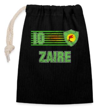 Zaire - Verschließbarer Geschenkbeutel aus Baumwolle (14x20cm) - Schwarz - Vorne