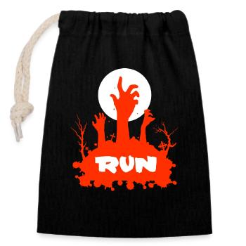 Zombie Graveyard Horror Grave Emo Gamer 666 Comic - Closable cotton gift bag (14x20cm) - black - Front