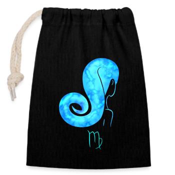 Virgin - Closable cotton gift bag (14x20cm) - black - Front