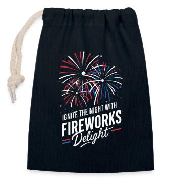Pyrotechnics Fireworks Pyrotechnics - Closable cotton gift bag (14x20cm) - navy - Front