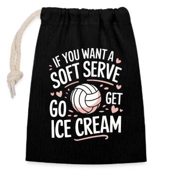 Volleyball Player Beach Volleyball Volleyball Player S - Closable cotton gift bag (14x20cm) - black - Front