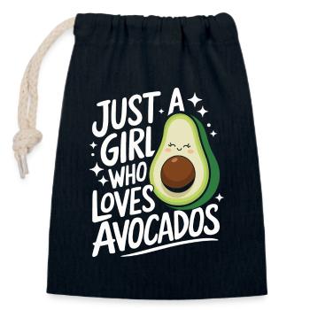 Avocado Food Guacamole Vegan - Closable cotton gift bag (14x20cm) - navy - Front
