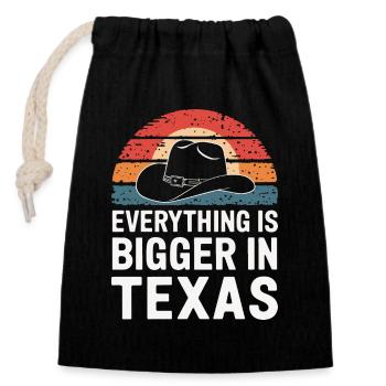 Texas State Texans Texas - Closable cotton gift bag (14x20cm) - black - Front