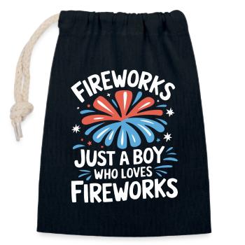Pyrotechnics Fireworks Pyrotechnics - Closable cotton gift bag (14x20cm) - navy - Front
