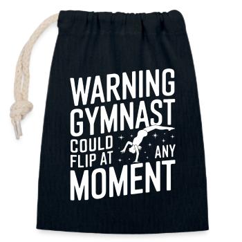 Gymnastics Gymnastics - Closable cotton gift bag (14x20cm) - navy - Front