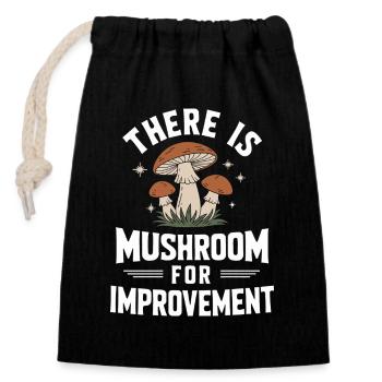 Mushroom Mushrooms Funghi Mushroom - Closable cotton gift bag (14x20cm) - black - Front
