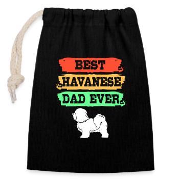 Havanais - Sac cadeau en coton avec cordon (14 x 20 cm) - noir - Devant