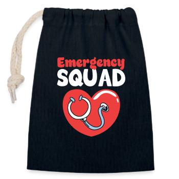 Notfall Krankenschwester Team - Verschließbarer Geschenkbeutel aus Baumwolle (14x20cm) - Navy - Vorne