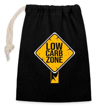 Keto - Sac cadeau en coton avec cordon (14 x 20 cm) - noir - Devant