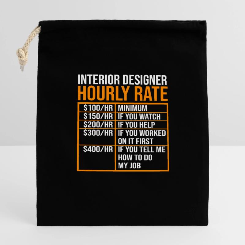 Architecte d’intérieur Architecture Architecte Sac cadeau en coton avec cordon (14 x 20 cm)