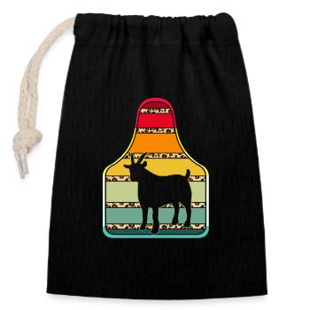 Livestock Breeders - Closable cotton gift bag (14x20cm) - black - Front