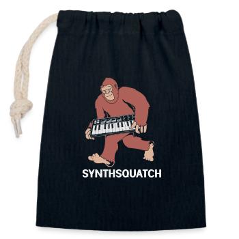 Djing Label Keyboard DJ - Closable cotton gift bag (14x20cm) - navy - Front