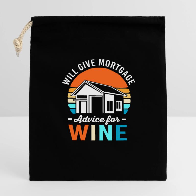 Hypothèque de copropriété de dette Sac cadeau en coton avec cordon (14 x 20 cm)
