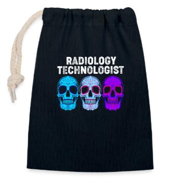 MRT Radiologe Radiologie Rad Tech Röntgen - Verschließbarer Geschenkbeutel aus Baumwolle (14x20cm) - Navy - Vorne