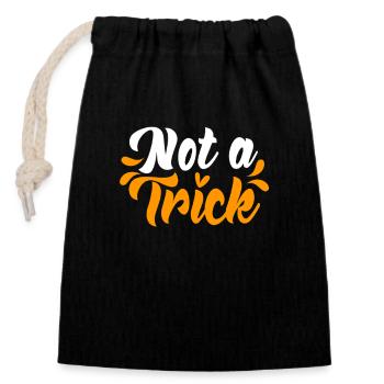 Gender Reveal Halloween Dad-to-be - Closable cotton gift bag (14x20cm) - black - Front