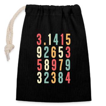 Nombres Pi 3.14 Pi Day Professeur de sciences Drôle de maths - Sac cadeau en coton avec cordon (14 x 20 cm) - noir - Devant
