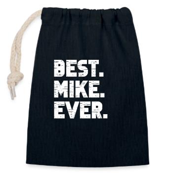 Meilleur Mike Jamais Noms de naissance populaires Mike Costume - Sac cadeau en coton avec cordon (14 x 20 cm) - bleu marine - Devant