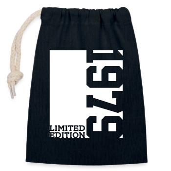 47. GEBURTSTAG LIMITED EDITION 1979 - Verschließbarer Geschenkbeutel aus Baumwolle (14x20cm) - Navy - Vorne