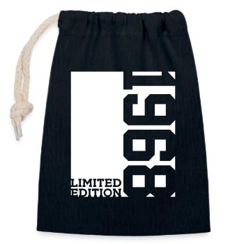 58. GEBURTSTAG LIMITED EDITION 1968 - Verschließbarer Geschenkbeutel aus Baumwolle (14x20cm) - Navy - Vorne
