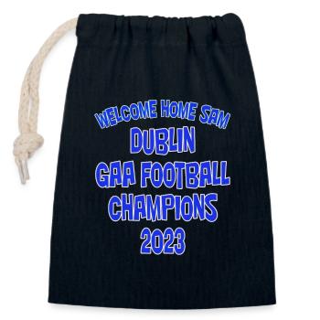 Willkommen zu Hause Dublin GAA Football Champions 2023 - Verschließbarer Geschenkbeutel aus Baumwolle (14x20cm) - Navy - Vorne