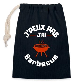 Ich kann nicht grillen - Verschließbarer Geschenkbeutel aus Baumwolle (14x20cm) - Navy - Vorne
