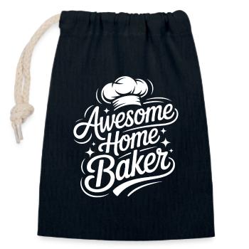 Super Baker Papas Club Dad bakes best - Closable cotton gift bag (14x20cm) - navy - Front