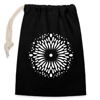 Chladni Oscillation Mode: Unique Design - Closable cotton gift bag (14x20cm) - black - Front