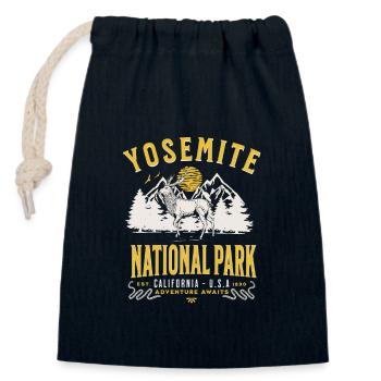 Yosemite National Park California - Closable cotton gift bag (14x20cm) - navy - Front
