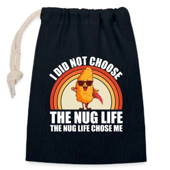 Lustige Nug-Life Kinder Kleinkind Ich liebe Chicken Nuggets - Verschließbarer Geschenkbeutel aus Baumwolle (14x20cm) - Navy - Vorne