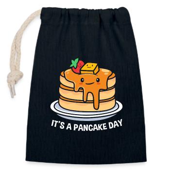 Pfannkuchen - Verschließbarer Geschenkbeutel aus Baumwolle (14x20cm) - Navy - Vorne