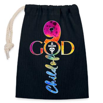 CHURCH CHRISTIANS 9 YEARS JESUS 9TH BIRTHDAY - Closable cotton gift bag (14x20cm) - navy - Front