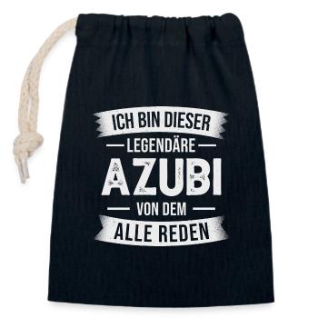 Azubi Auszubildender Lehrling Ausbildung - Verschließbarer Geschenkbeutel aus Baumwolle (14x20cm) - Navy - Vorne